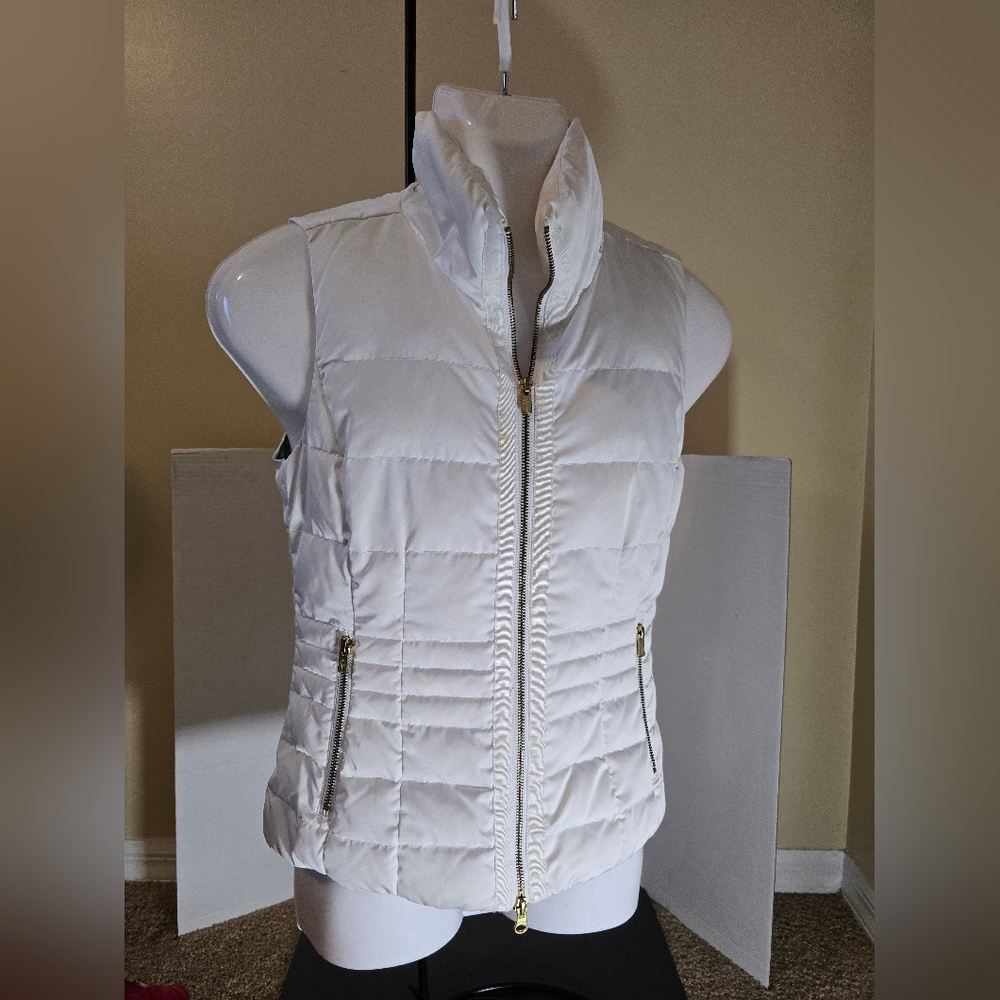 Lily Pulitzer white puffer vest size small
